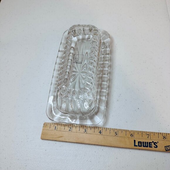 Circleware Clear Glass Butter Dish With Lid - Picture 4 of 7
